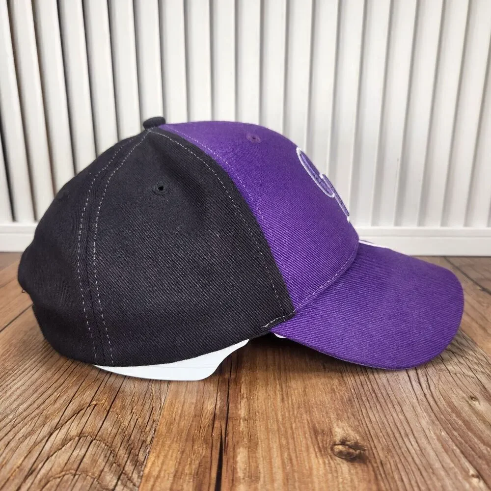 Colorado Rockies Hat Cap Strap Back Purple Black MLB Genuine Merchandise Sports